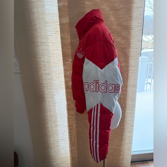 Adidas Cropped Bomber Puffer Jacket - Picture 7 of 11